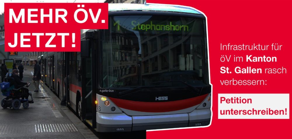 Petition: Infrastruktur für öV und Langsamverkehr